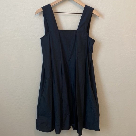 COS Technical Pleated Dress Blue Size 8 Medium - Picture 4 of 11